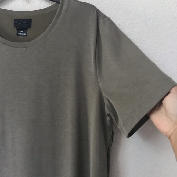 Club Monaco Olive Green Layered Dress Size Large - Picture 2 of 16